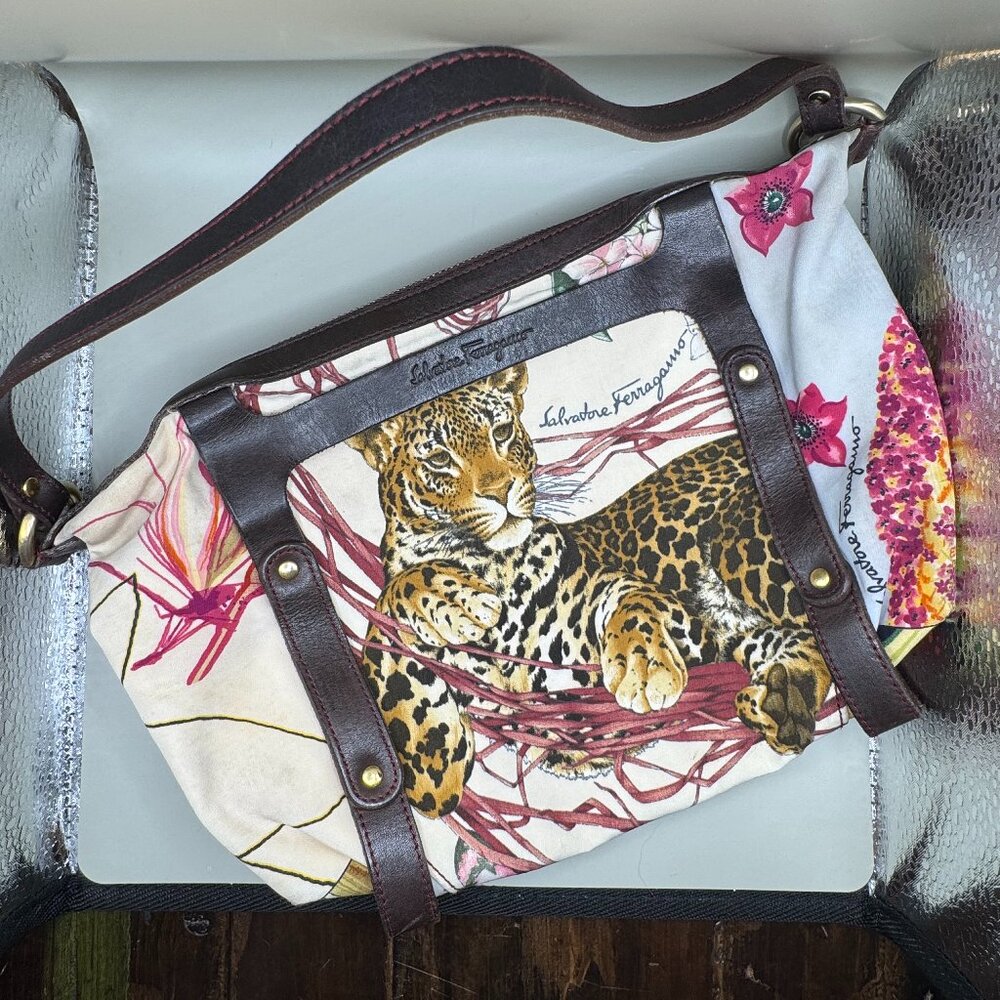 Salvatore Ferragamo Leopard Jungle Shoulder Bag